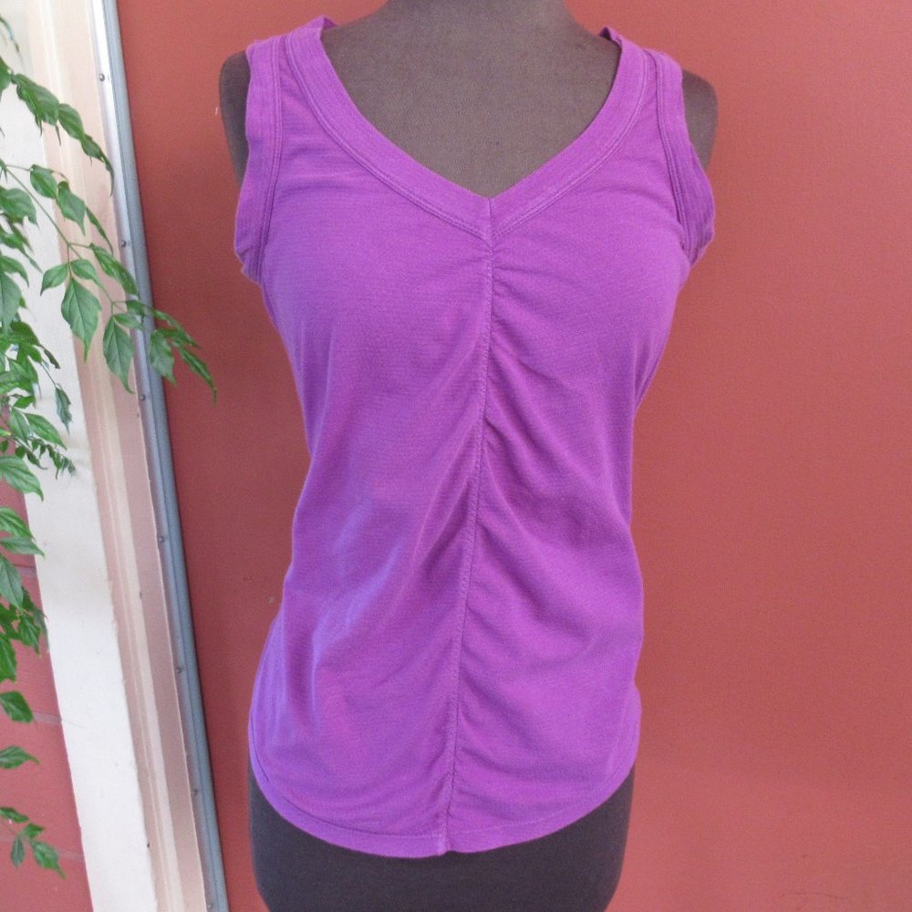 Athleta Purple V-Neck Yoga Tank Top S